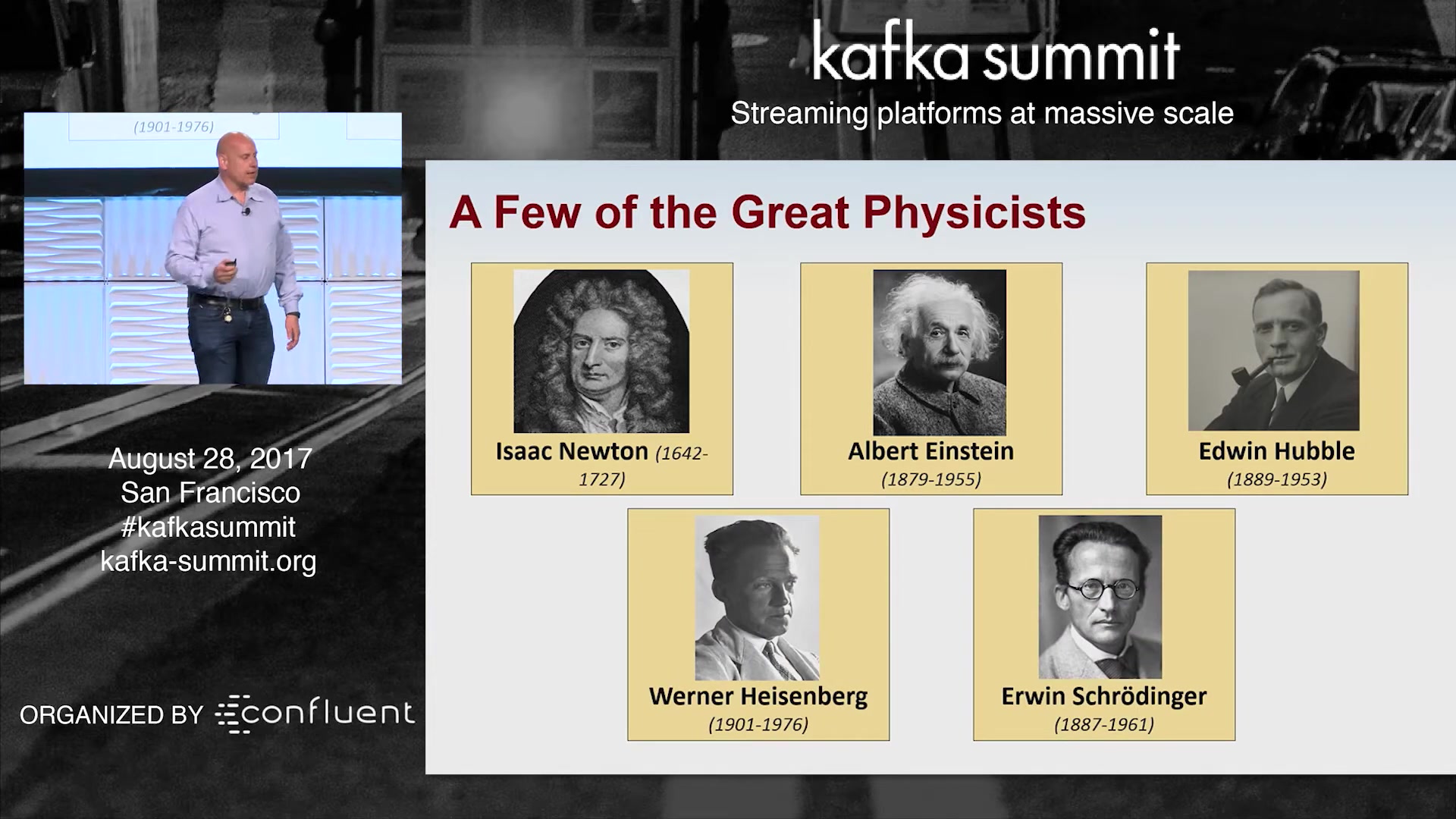 Five physicists overview slide