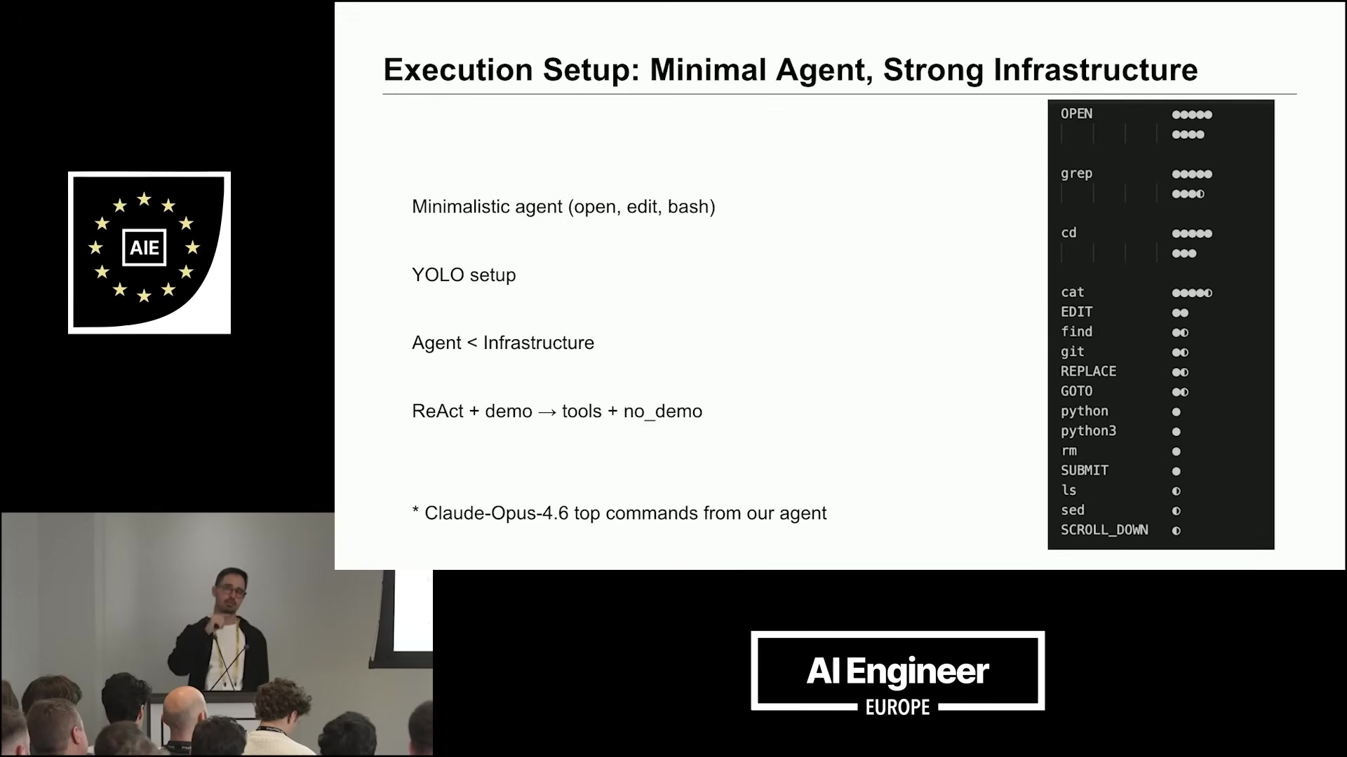 Minimal agent toolset and bash commands