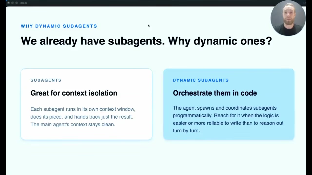 Static sub-agents fan out at plan time; dynamic ones decide at run time