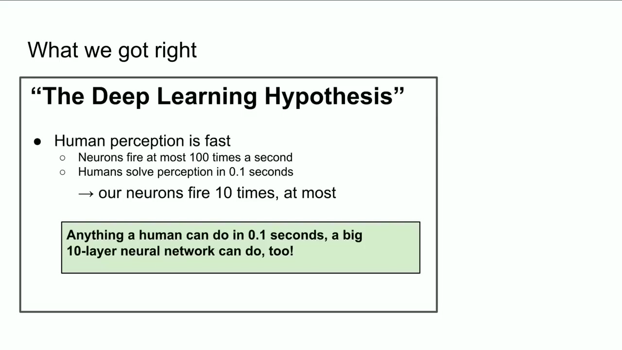 Ilya Sutskever on stage at NeurIPS 2024, standing in front of a slide from the 2014 seq2seq talk