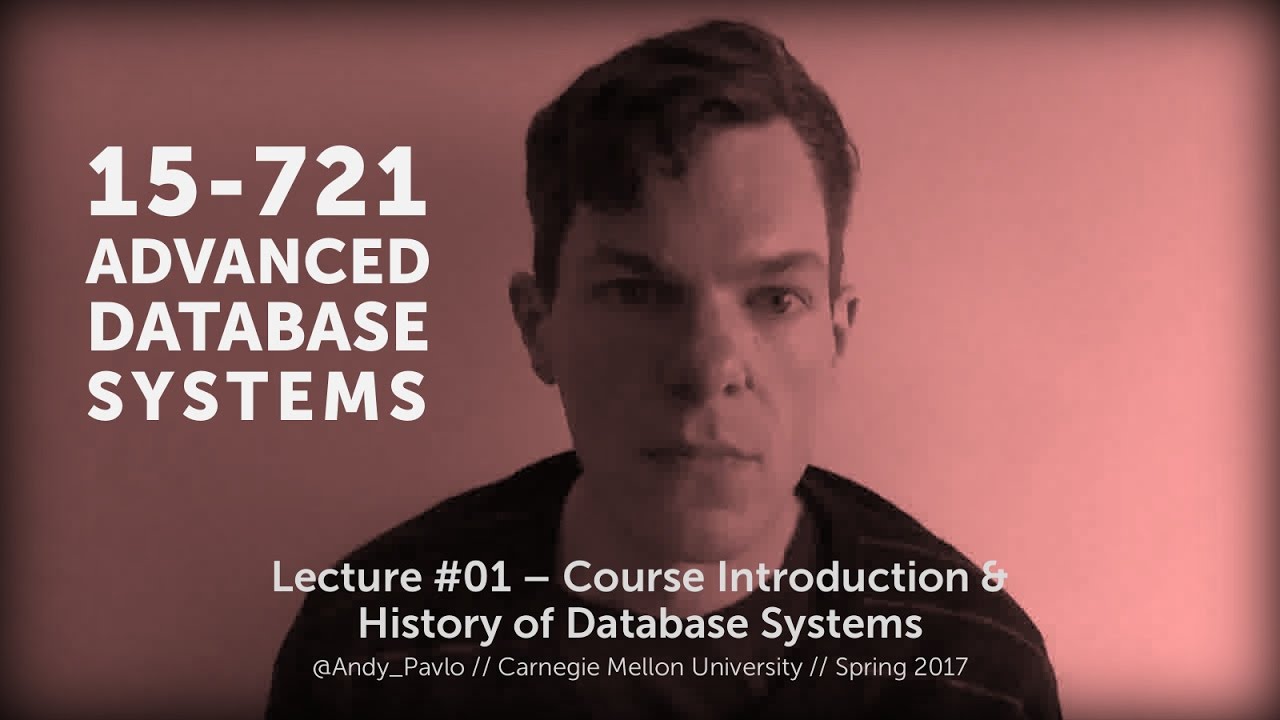 Andy Pavlo lecturing on the history of database systems at CMU