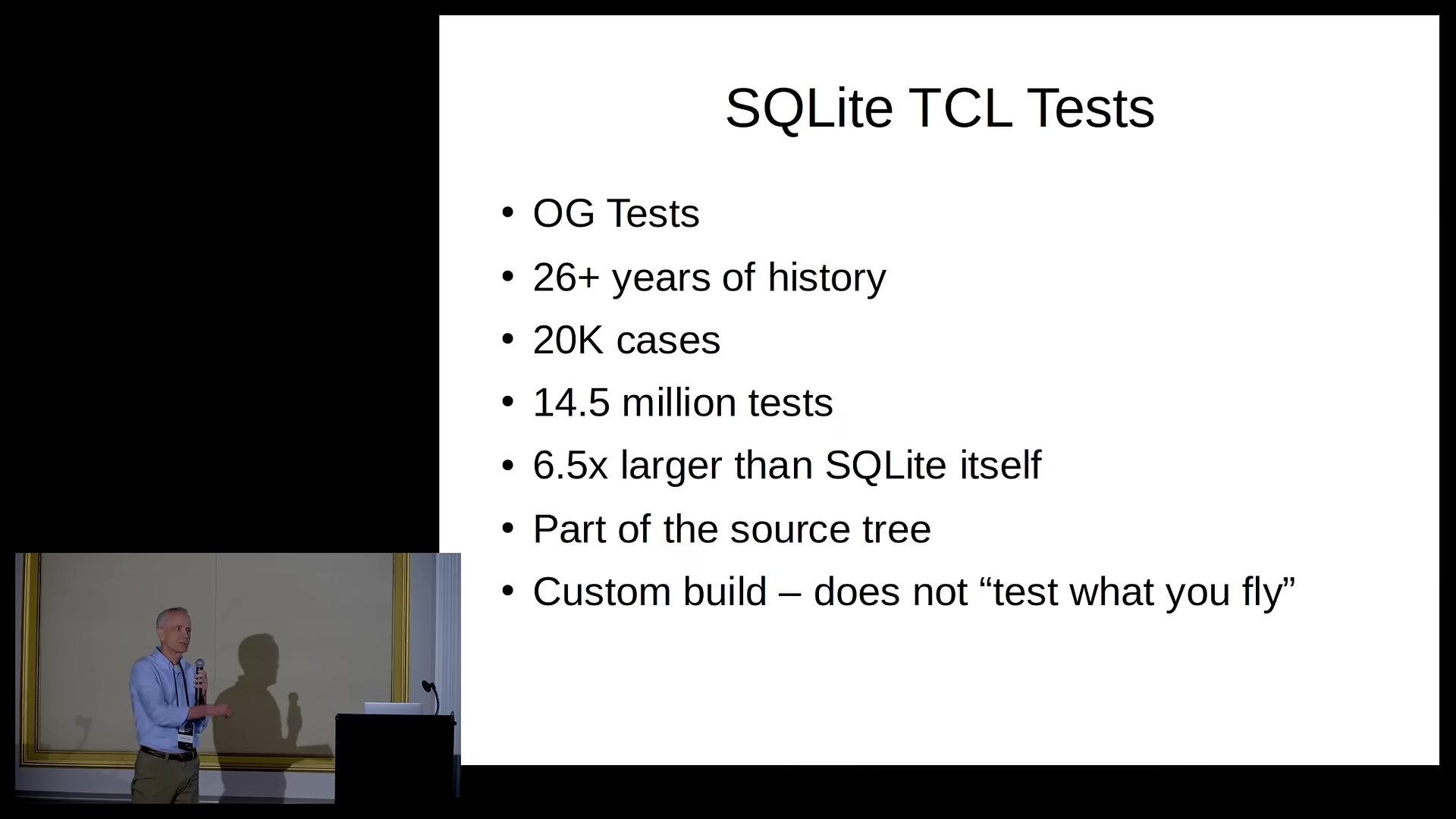 Slide on the scale of the TCL test suite