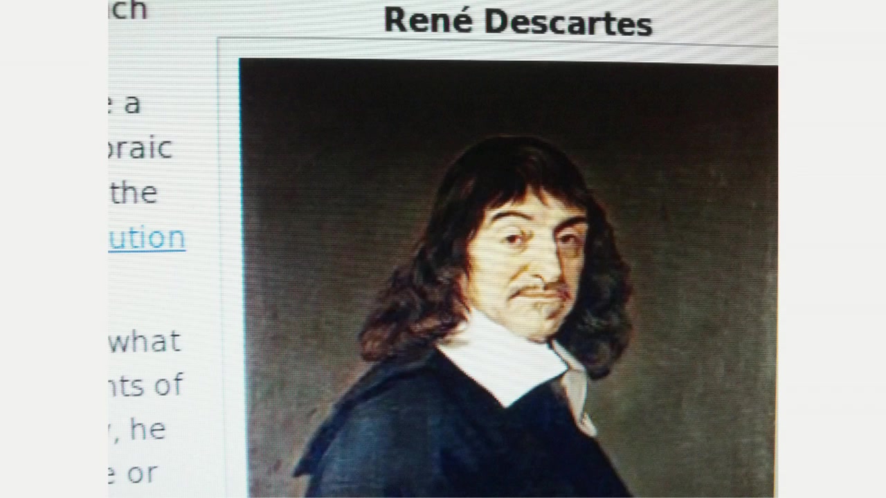Slide: portrait of René Descartes