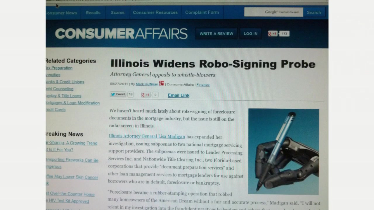 Slide: ConsumerAffairs page about the Hoboken robotic parking garage dispute