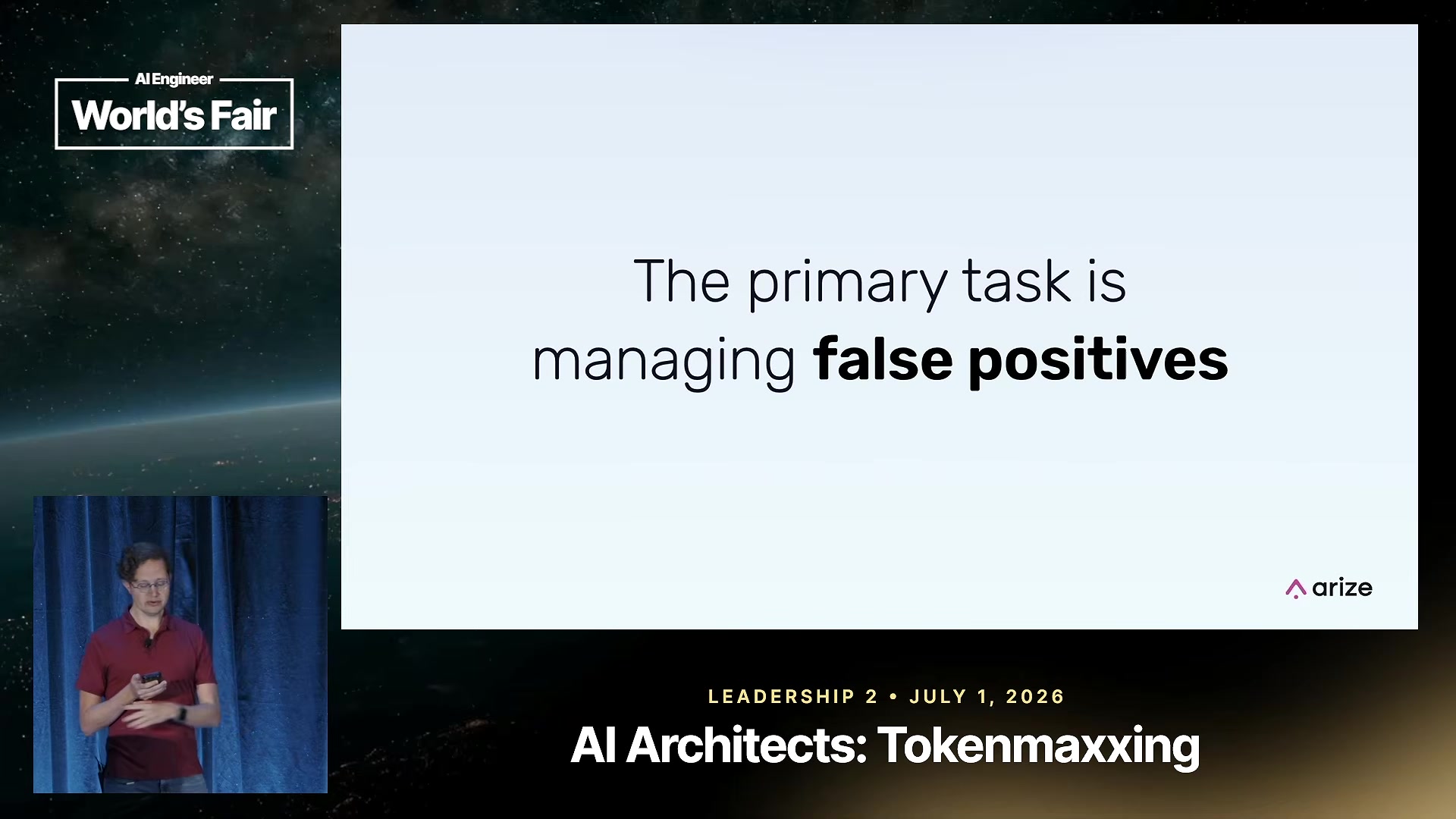 Slide: The primary task is managing false positives