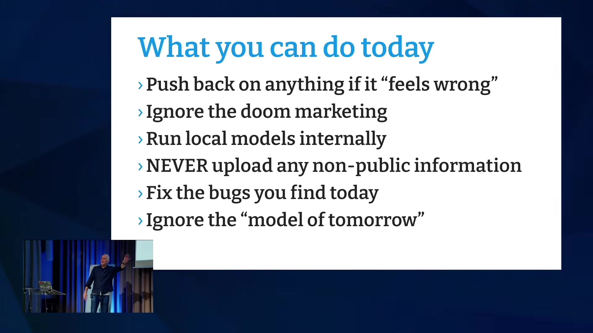 Slide: What you can do today