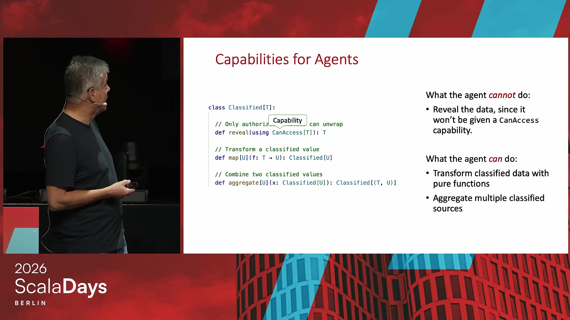 Slide: Capabilities for agents, the Classified[T] protocol